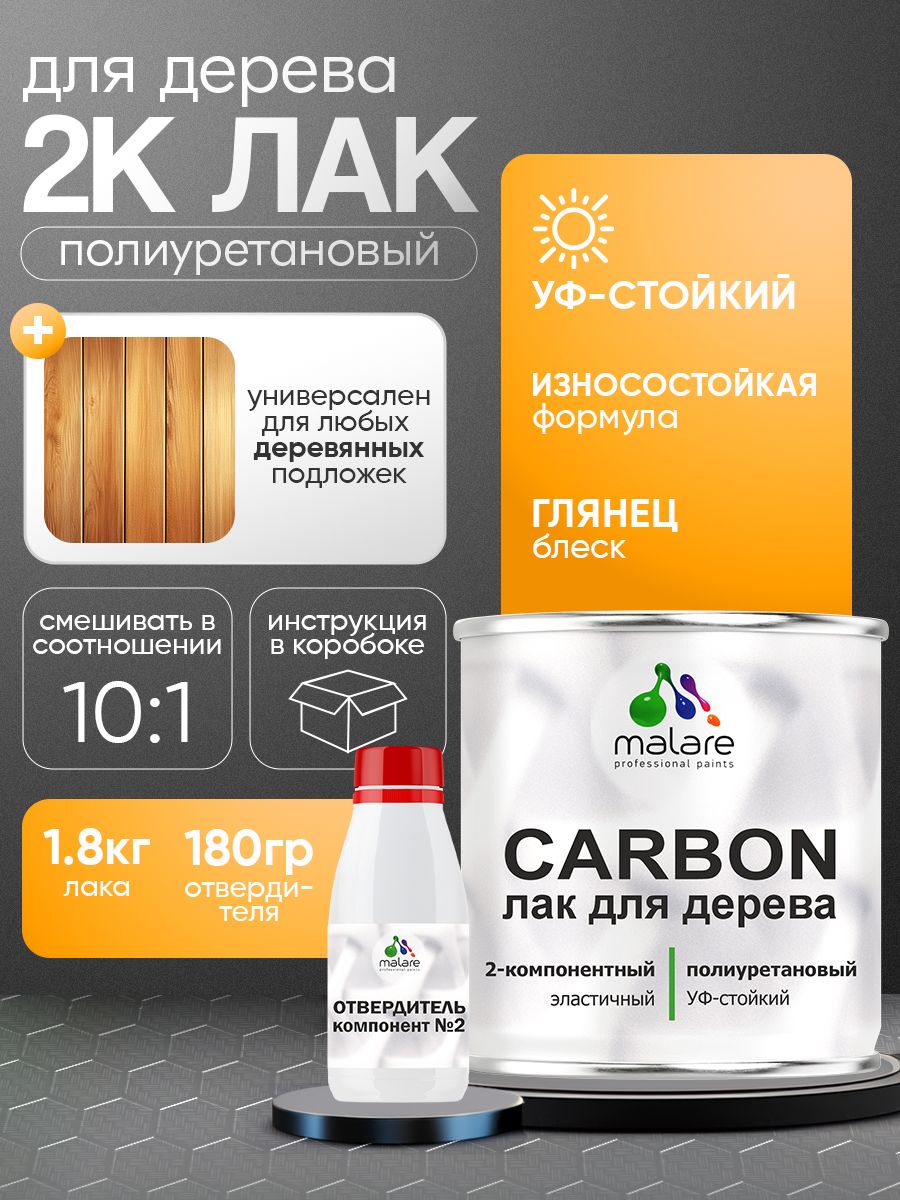 Полиуретановый лак для деревянных поверхностей Malare CARBON