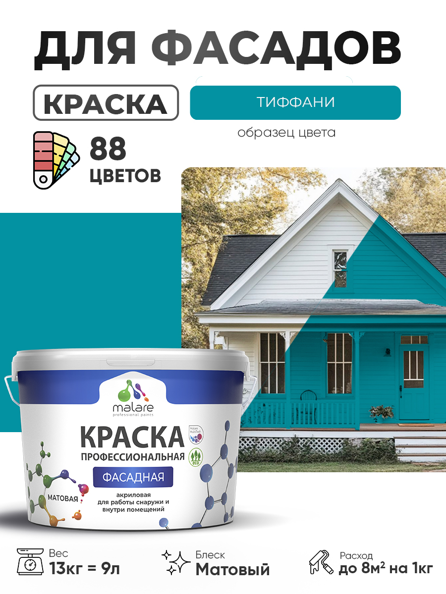 Акриловая фасадная профессиональная краска Malare