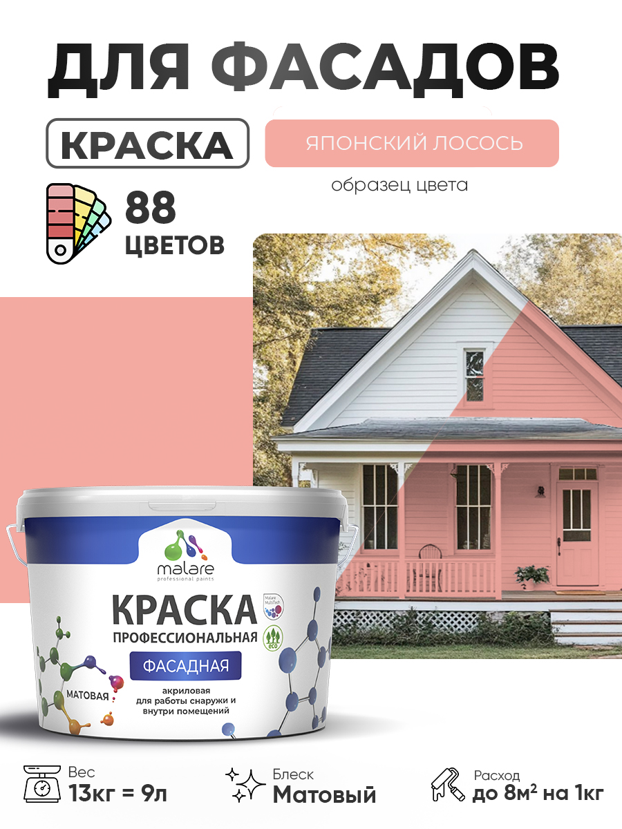Акриловая фасадная профессиональная краска Malare