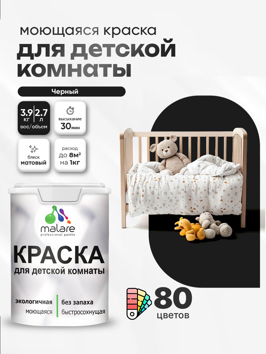 Акриловая краска для детской комнаты Malare