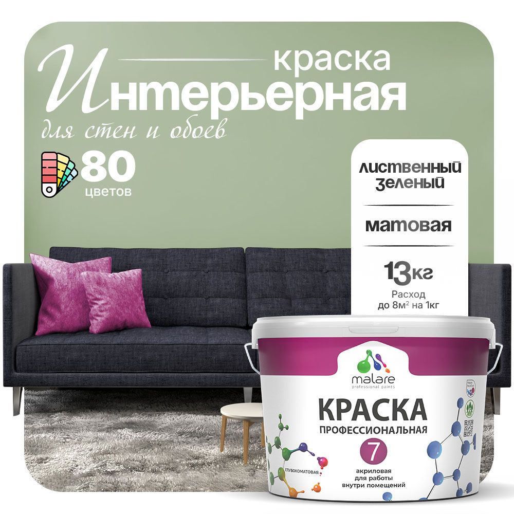 Акриловая краска для стен и обоев Malare ЕВРО 3