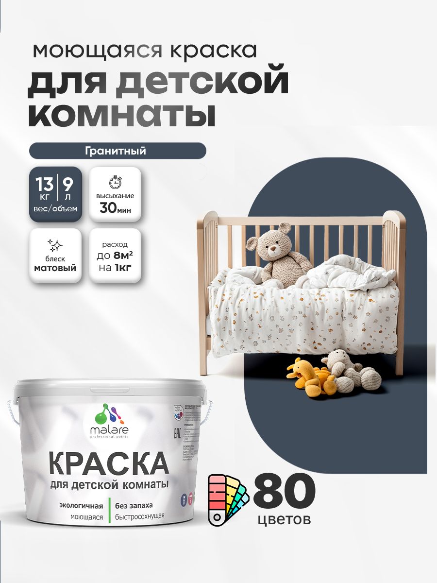 Акриловая краска для детской комнаты Malare