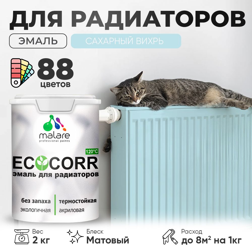 Акриловая эмаль для батарей и радиаторов Malare ECOCORR