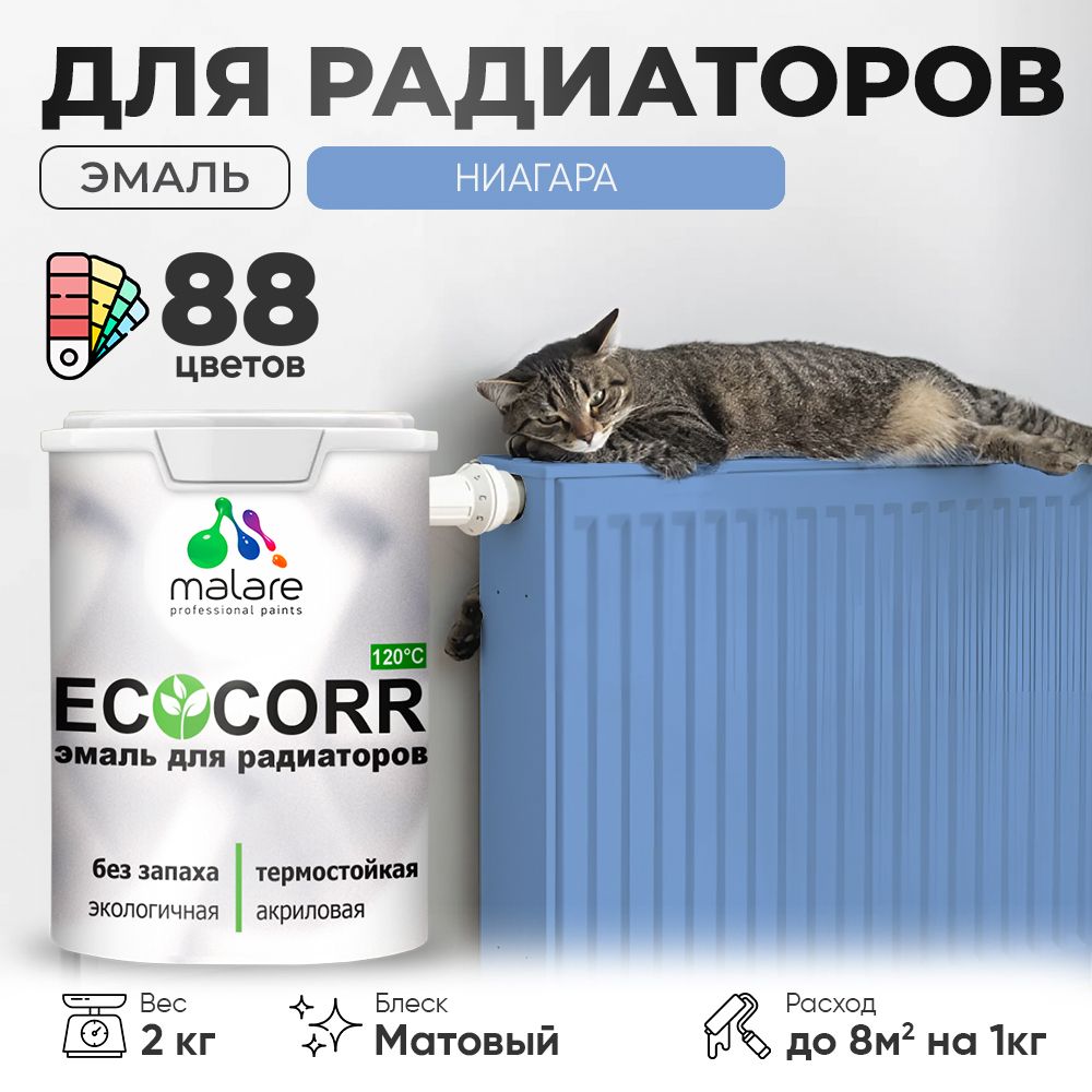 Акриловая эмаль для батарей и радиаторов Malare ECOCORR