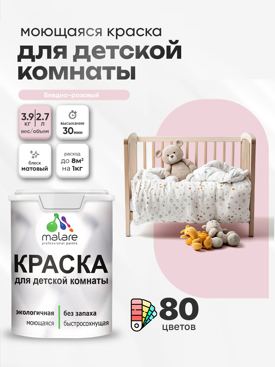 Акриловая краска для детской комнаты Malare