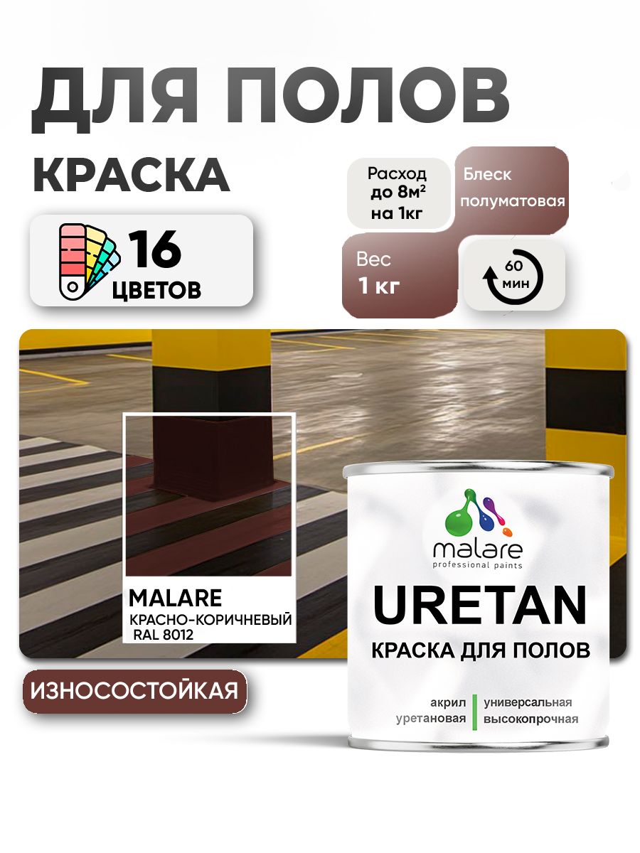 Акрил-уретановая краска для пола Malare URETAN
