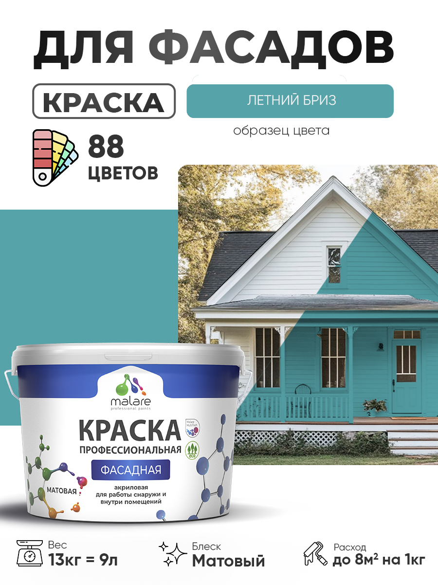 Акриловая фасадная профессиональная краска Malare