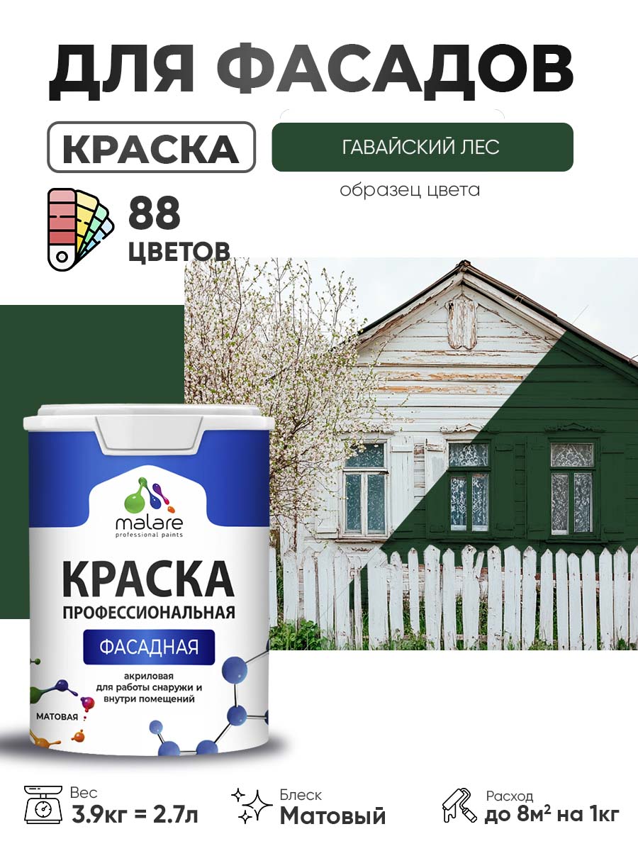 Акриловая фасадная профессиональная краска Malare