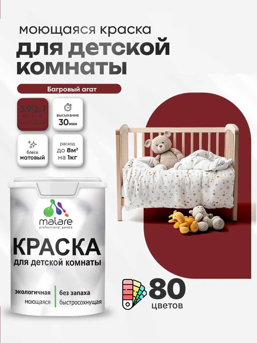 Акриловая краска для детской комнаты Malare