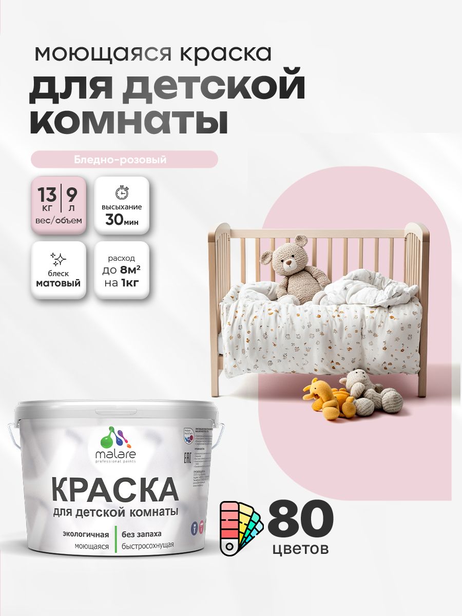 Акриловая краска для детской комнаты Malare