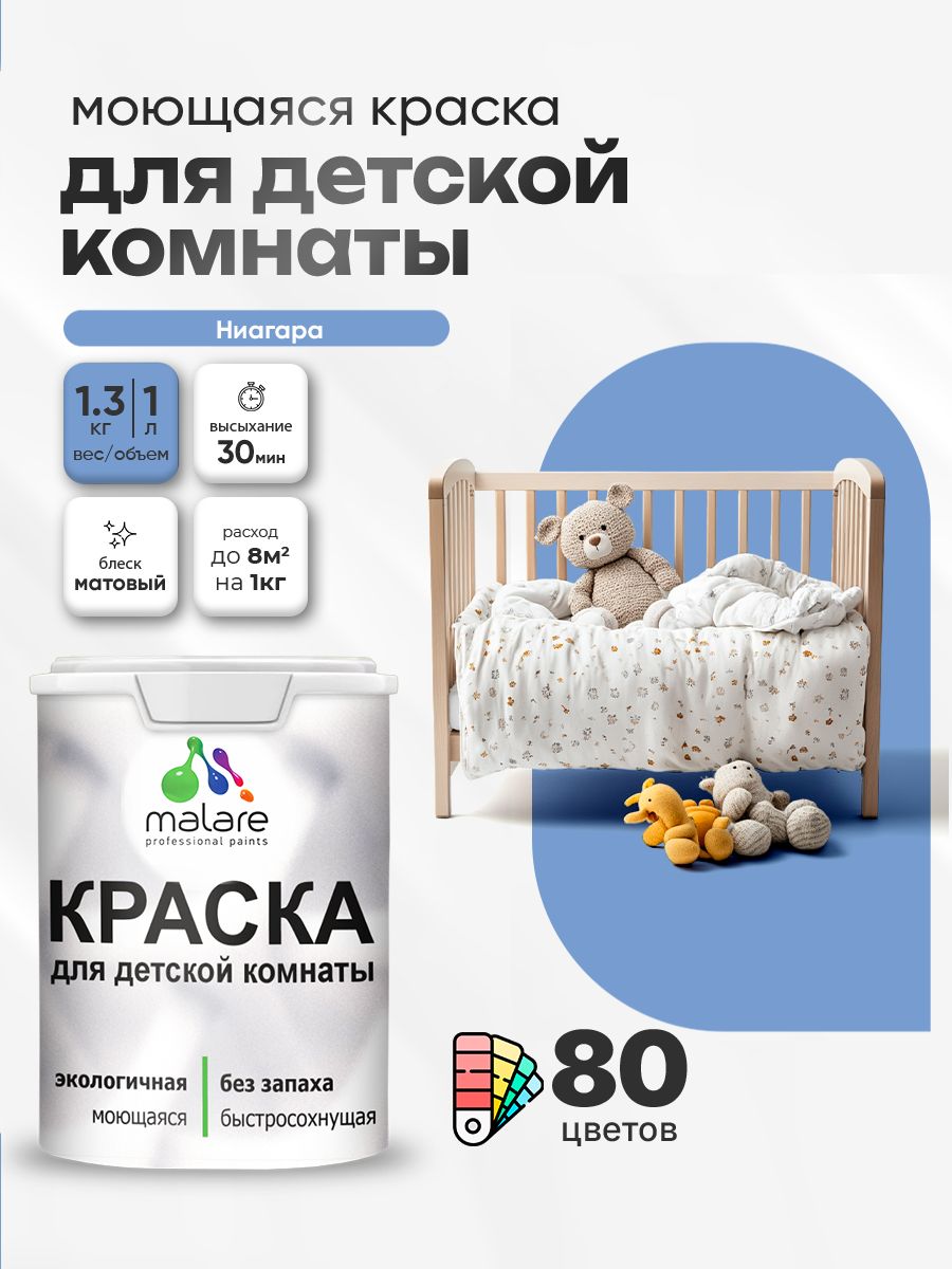 Акриловая краска для детской комнаты Malare