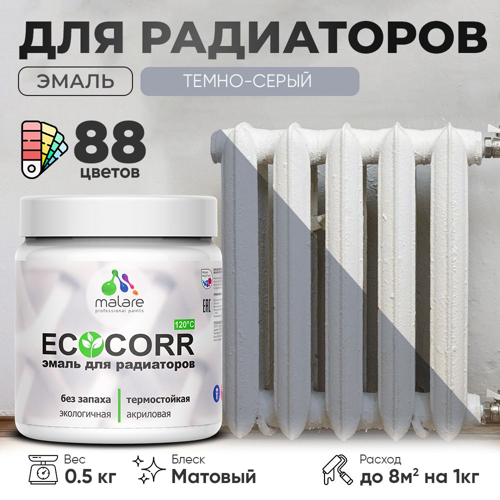 Акриловая эмаль для батарей и радиаторов Malare ECOCORR