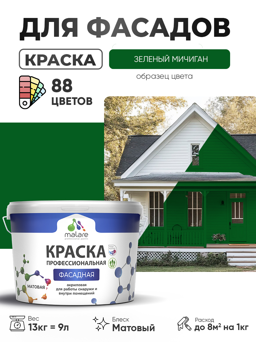 Акриловая фасадная профессиональная краска Malare