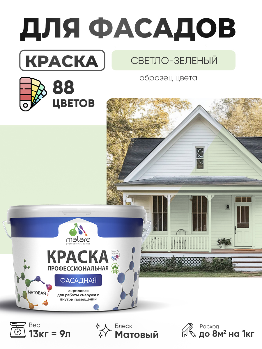Акриловая фасадная профессиональная краска Malare
