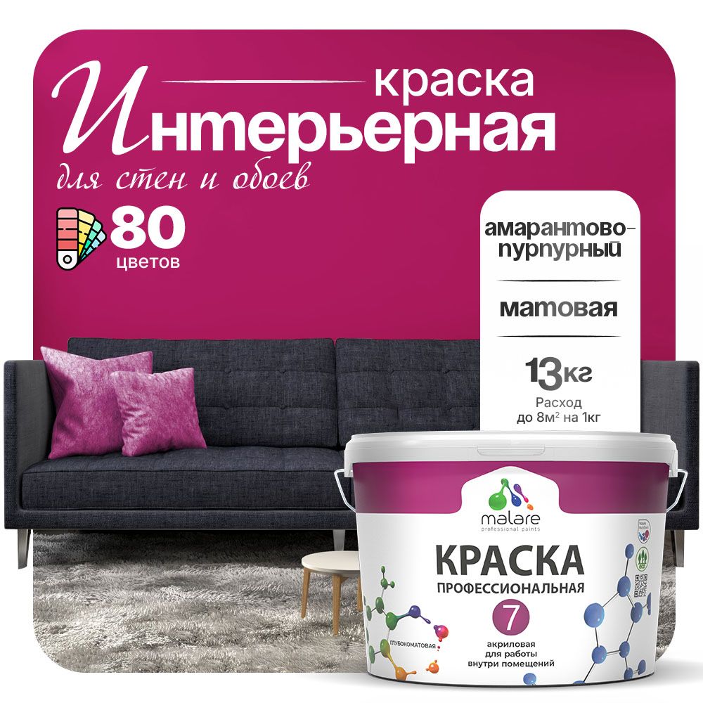 Акриловая краска для стен и обоев Malare ЕВРО 3