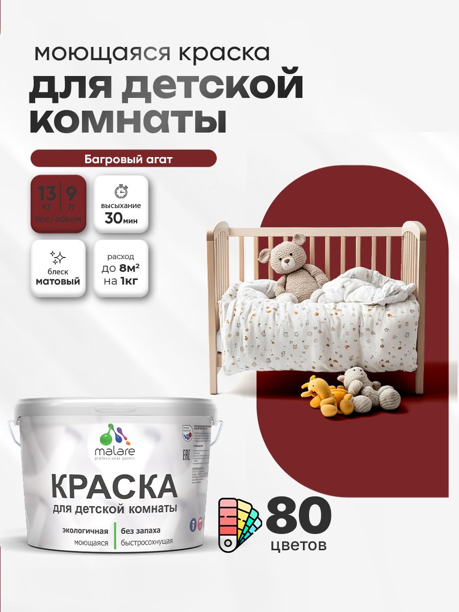 Акриловая краска для детской комнаты Malare