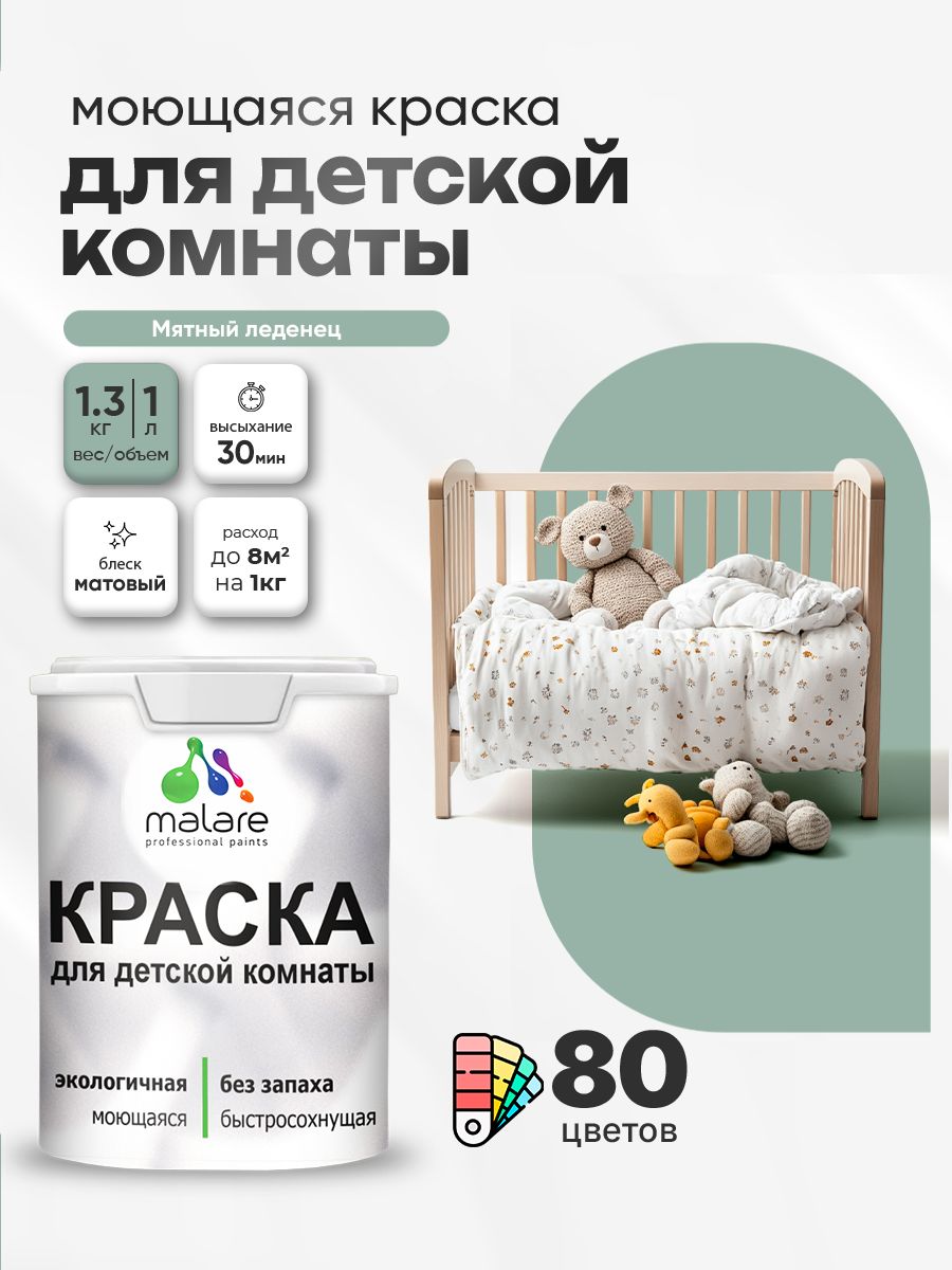 Акриловая краска для детской комнаты Malare