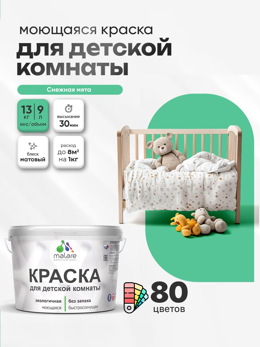 Акриловая краска для детской комнаты Malare