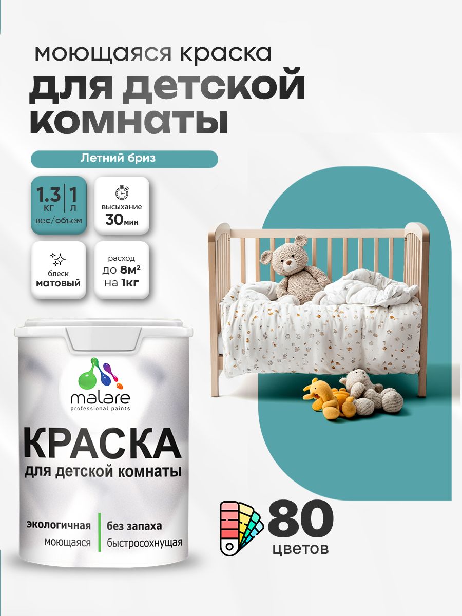 Акриловая краска для детской комнаты Malare