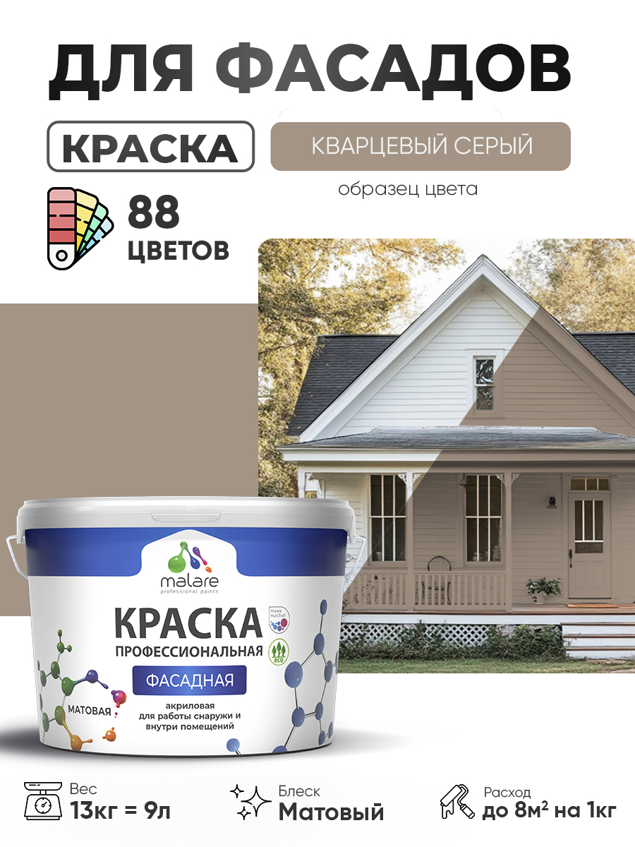 Акриловая фасадная профессиональная краска Malare