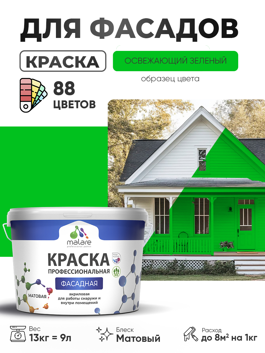 Акриловая фасадная профессиональная краска Malare
