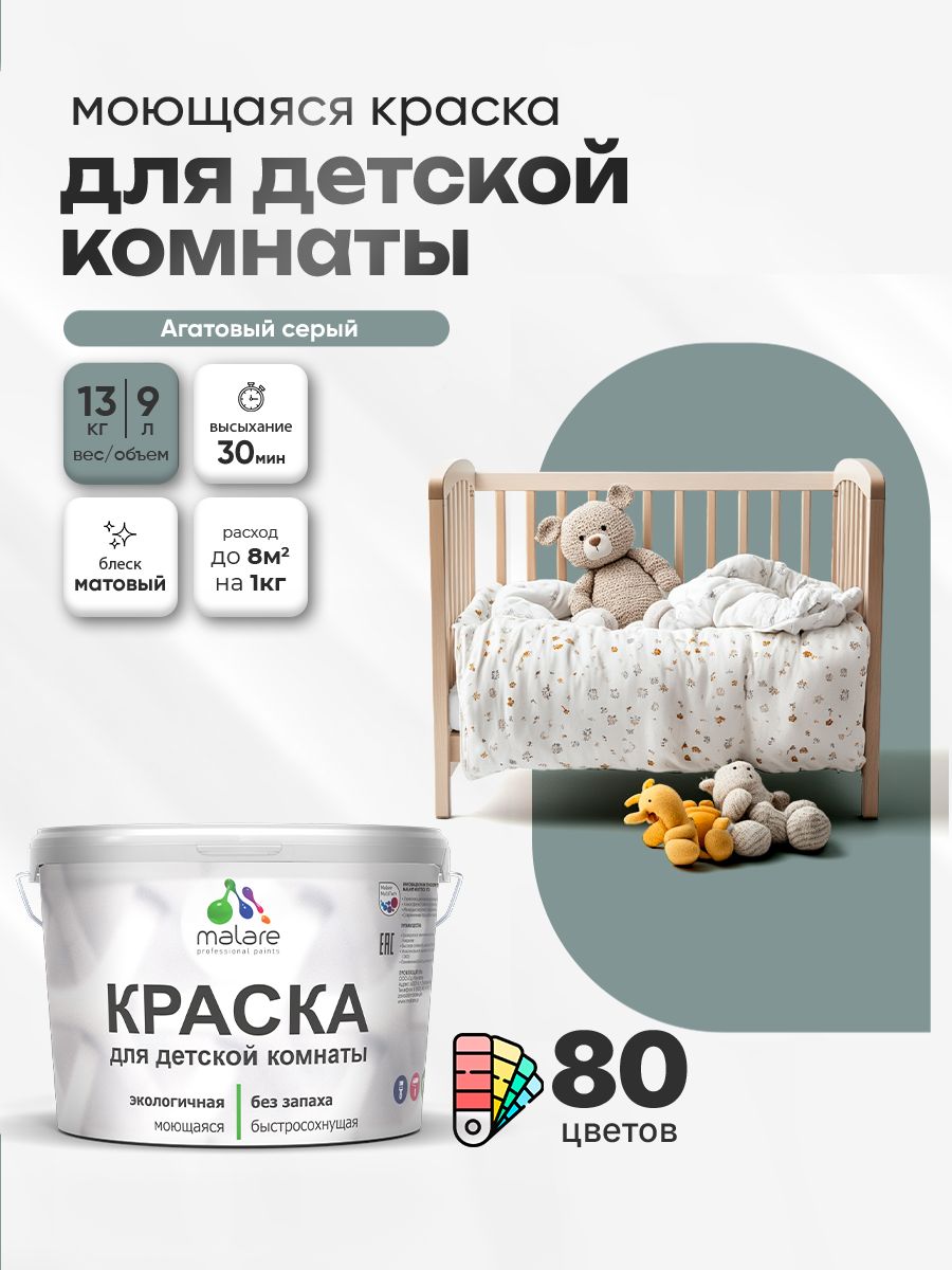 Акриловая краска для детской комнаты Malare