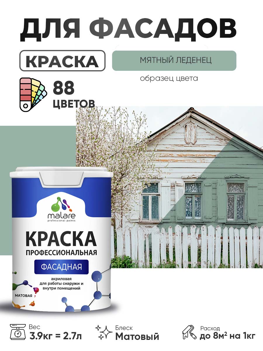 Акриловая фасадная профессиональная краска Malare