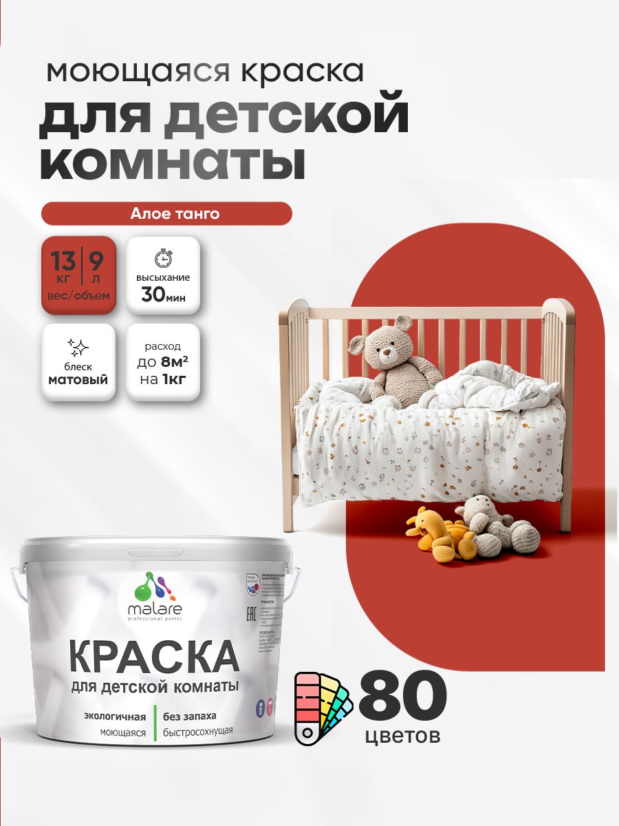 Акриловая краска для детской комнаты Malare