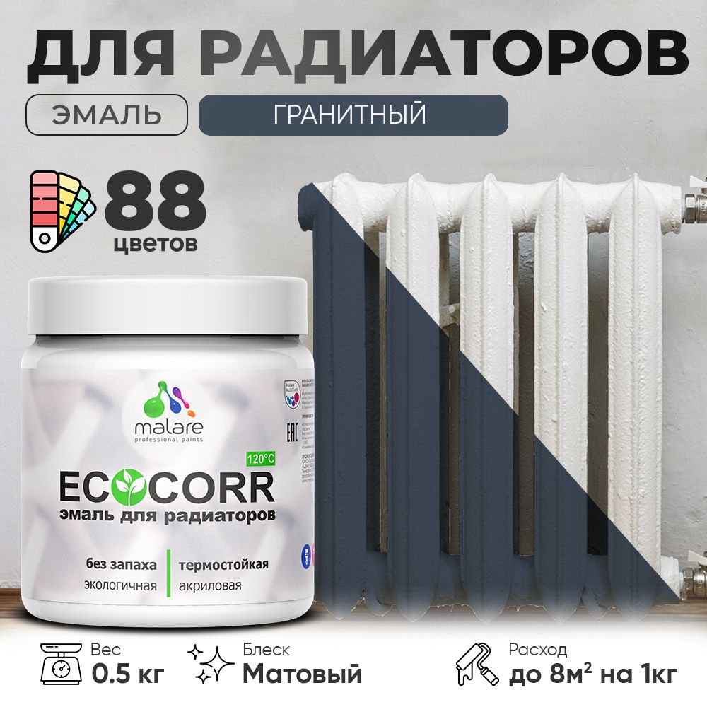 Акриловая эмаль для батарей и радиаторов Malare ECOCORR