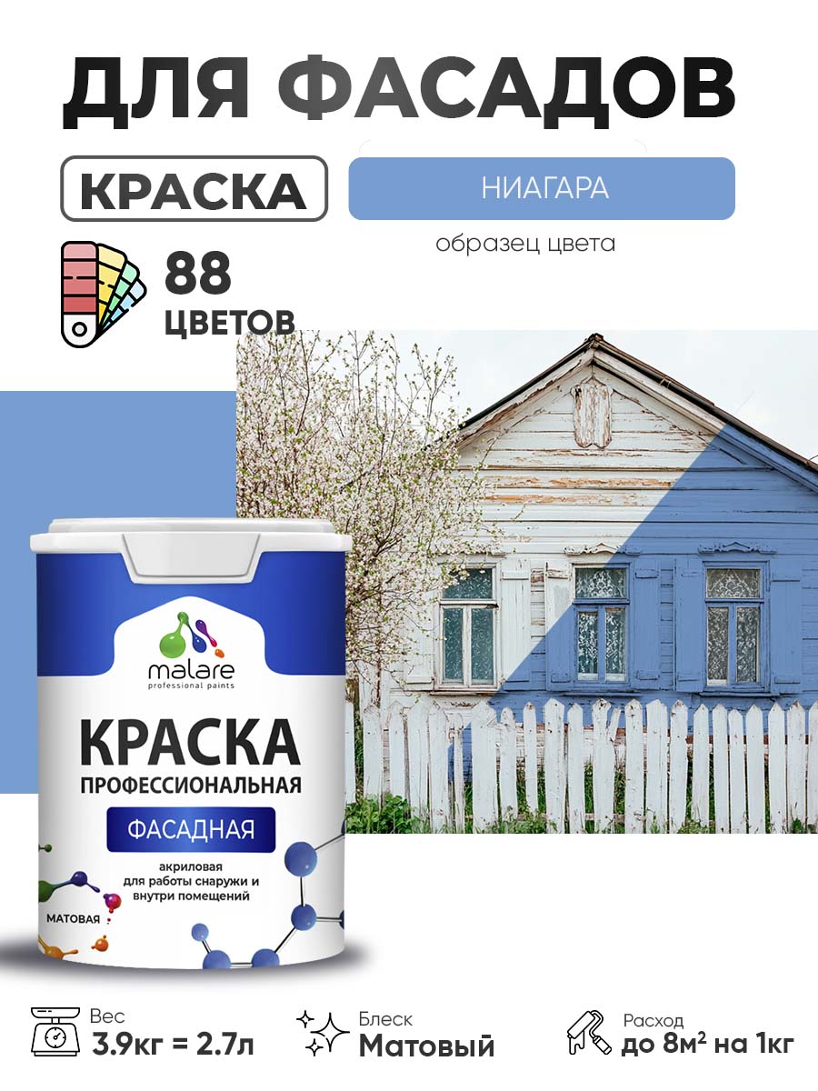 Акриловая фасадная профессиональная краска Malare
