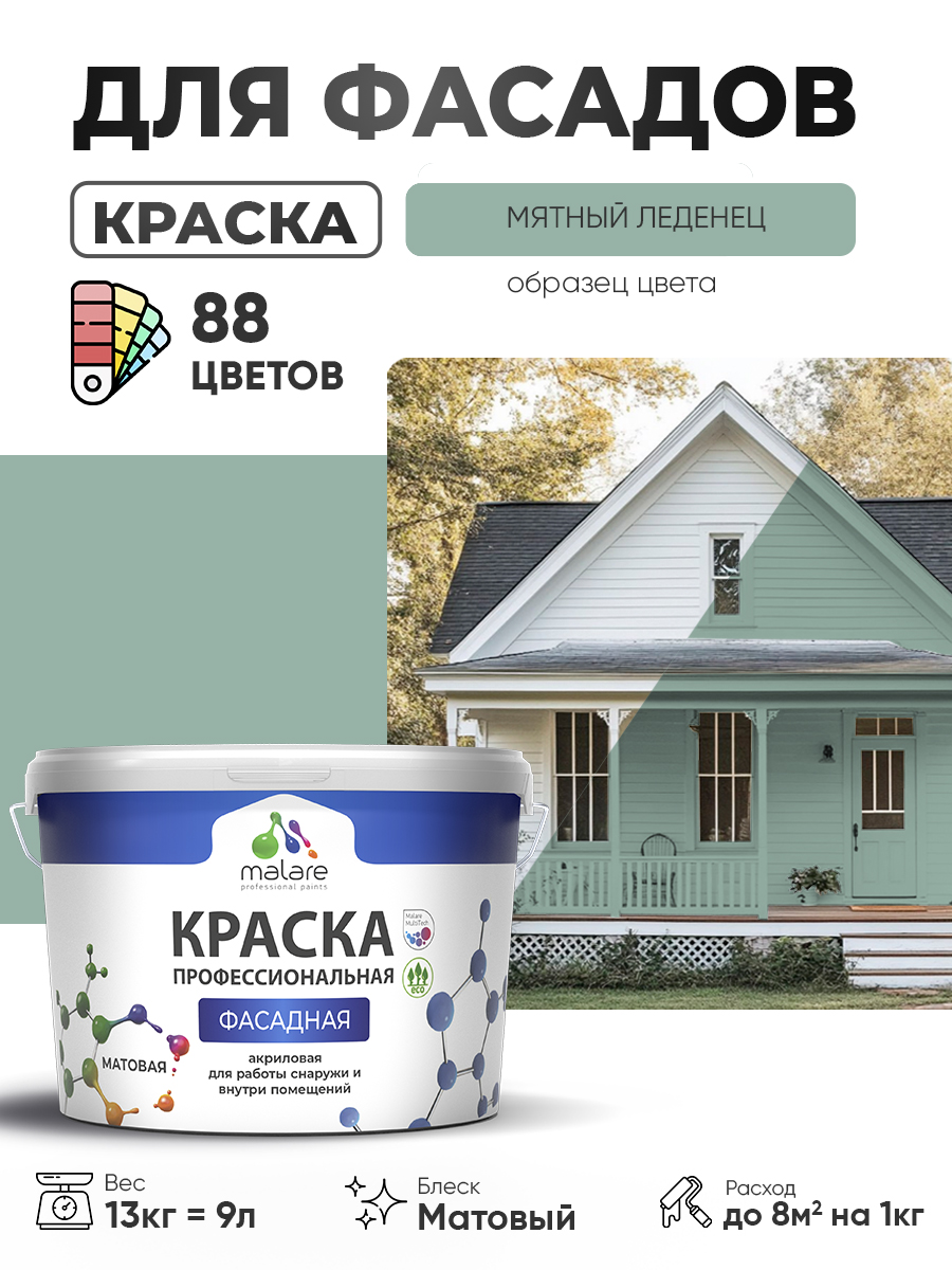 Акриловая фасадная профессиональная краска Malare