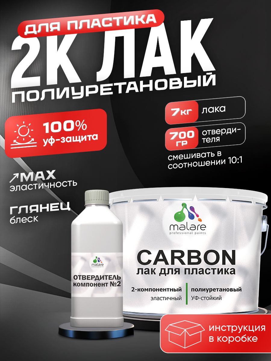 Полиуретановый лак для пластиковых поверхностей Malare CARBON