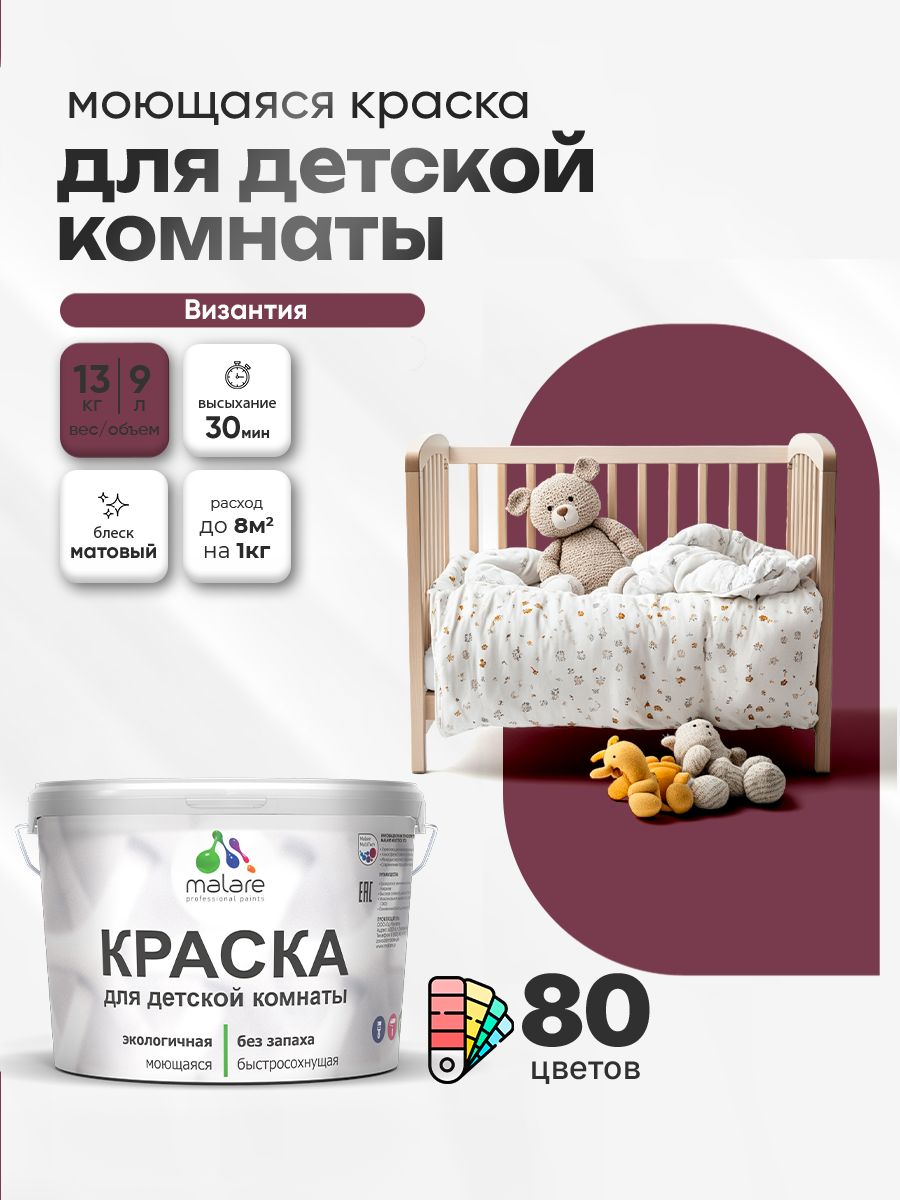 Акриловая краска для детской комнаты Malare