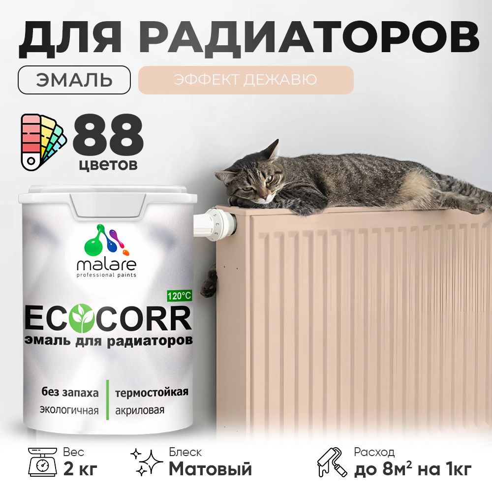 Акриловая эмаль для батарей и радиаторов Malare ECOCORR