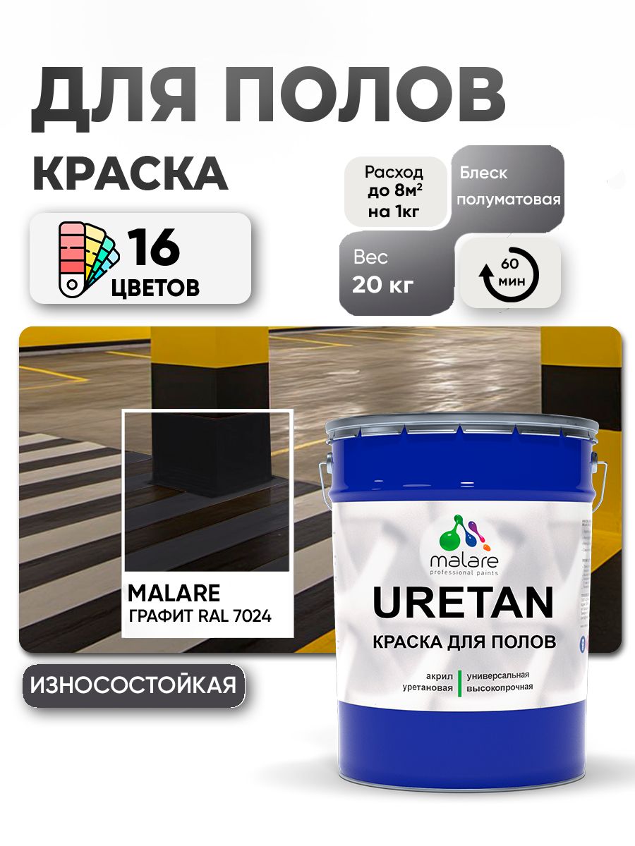 Акрил-уретановая краска для пола Malare URETAN