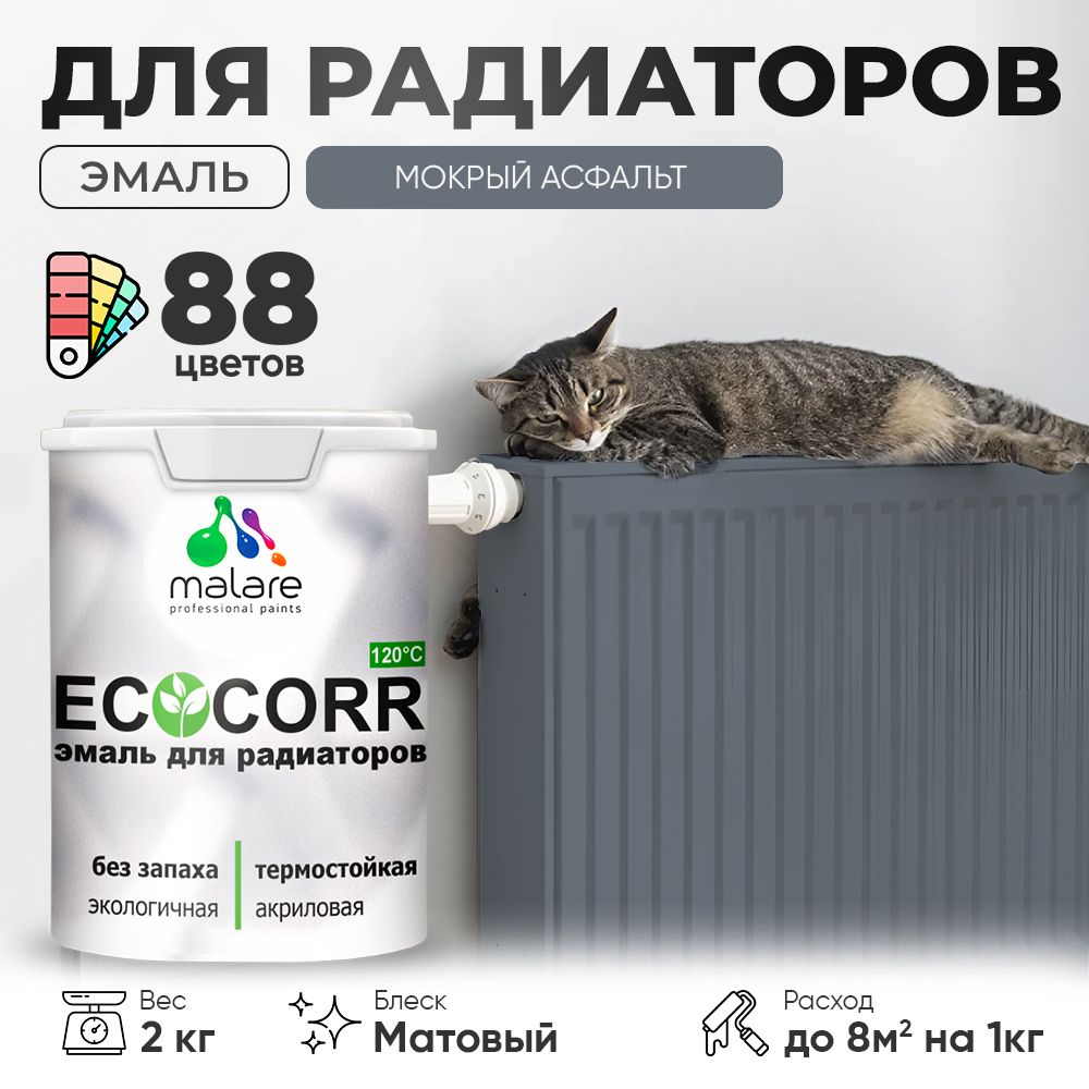 Акриловая эмаль для батарей и радиаторов Malare ECOCORR