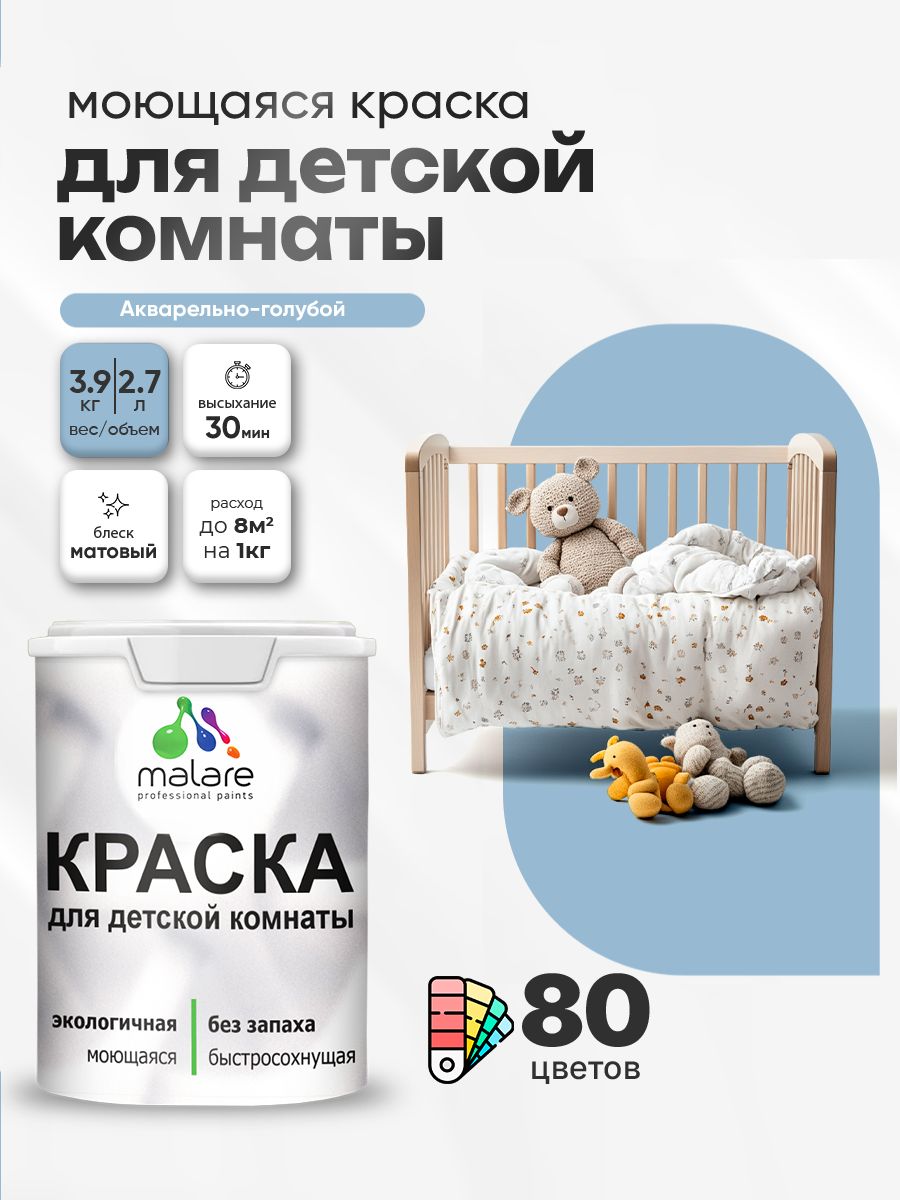 Акриловая краска для детской комнаты Malare