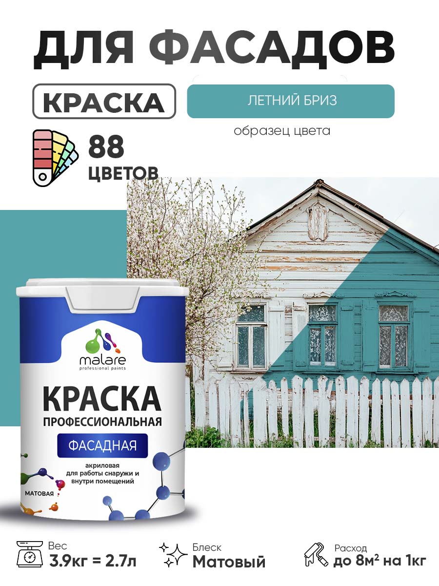 Акриловая фасадная профессиональная краска Malare