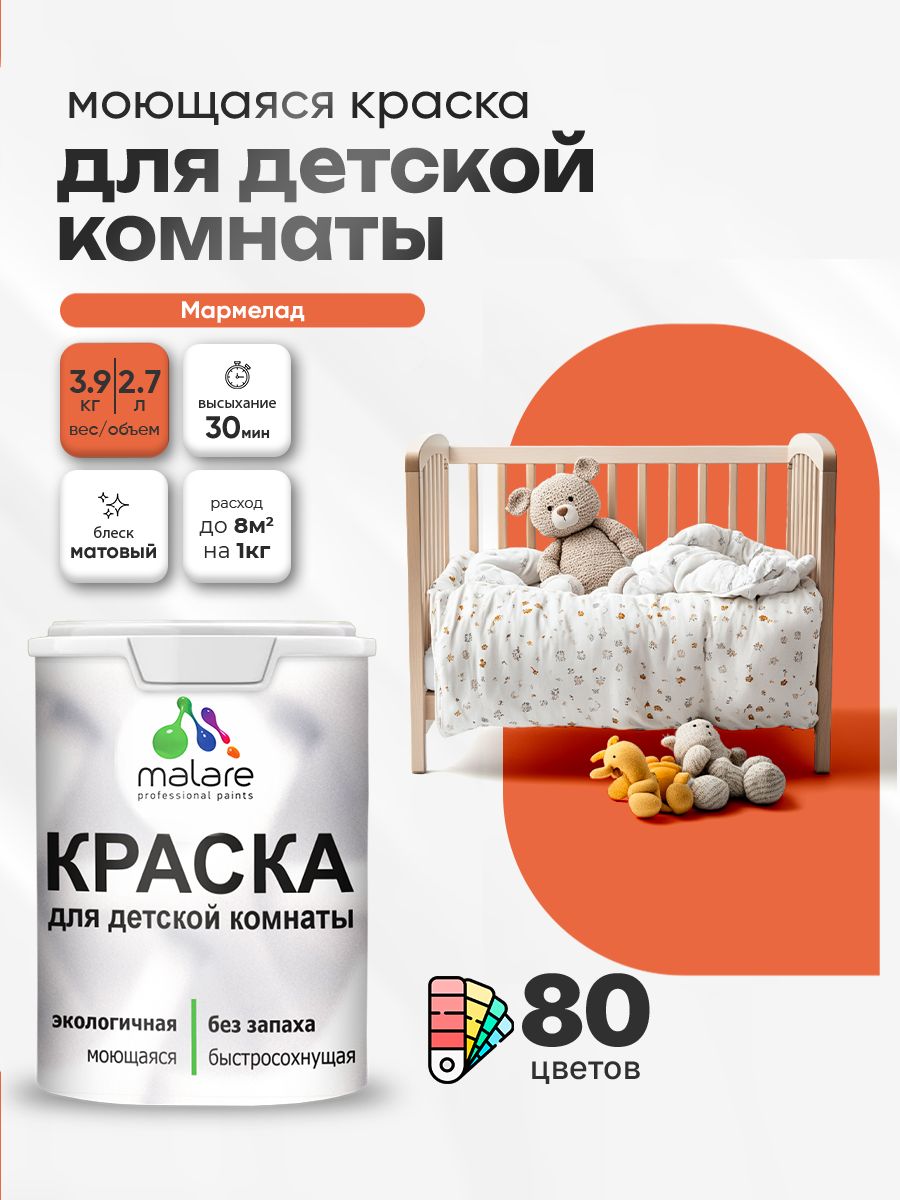 Акриловая краска для детской комнаты Malare