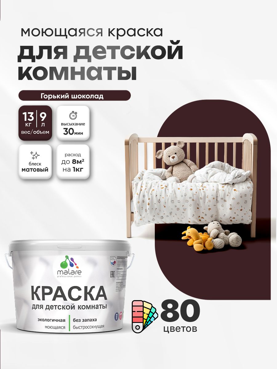 Акриловая краска для детской комнаты Malare