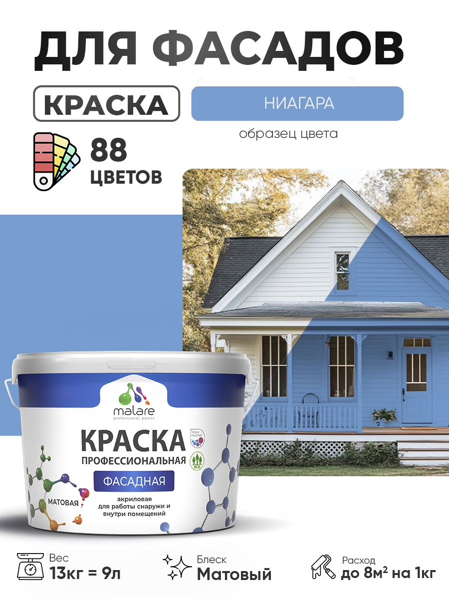 Акриловая фасадная профессиональная краска Malare