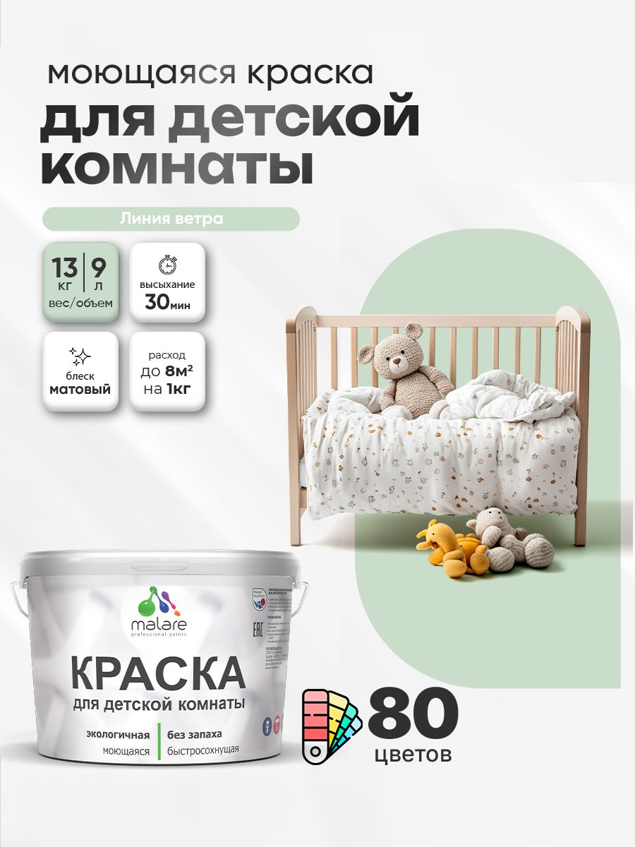 Акриловая краска для детской комнаты Malare