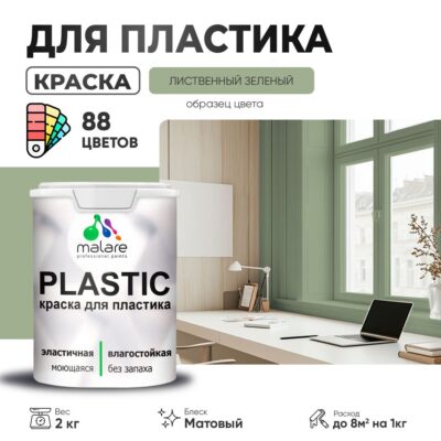 Акриловая краска для пластиковых поверхностей Malare PLASTIC