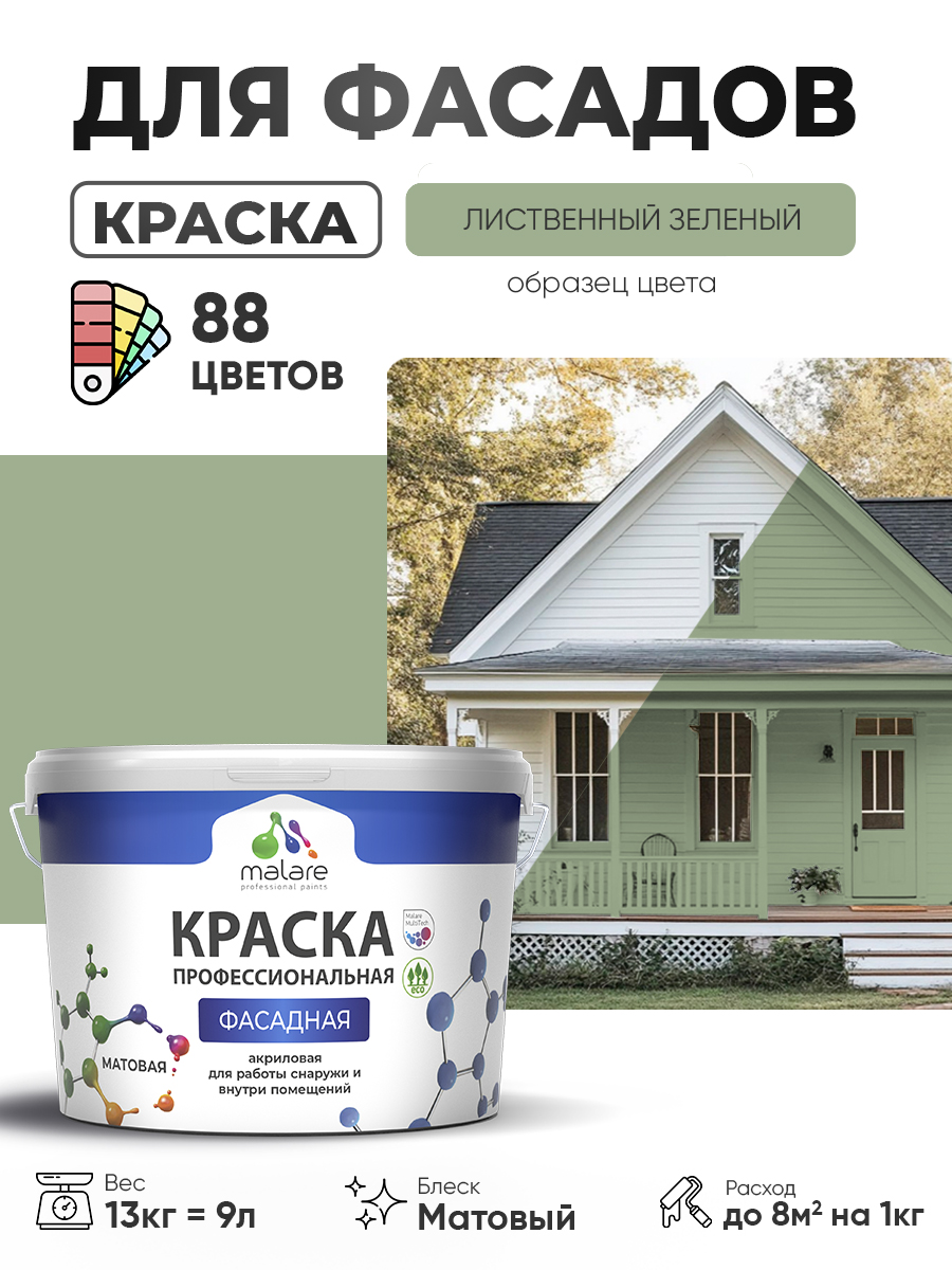 Акриловая фасадная профессиональная краска Malare