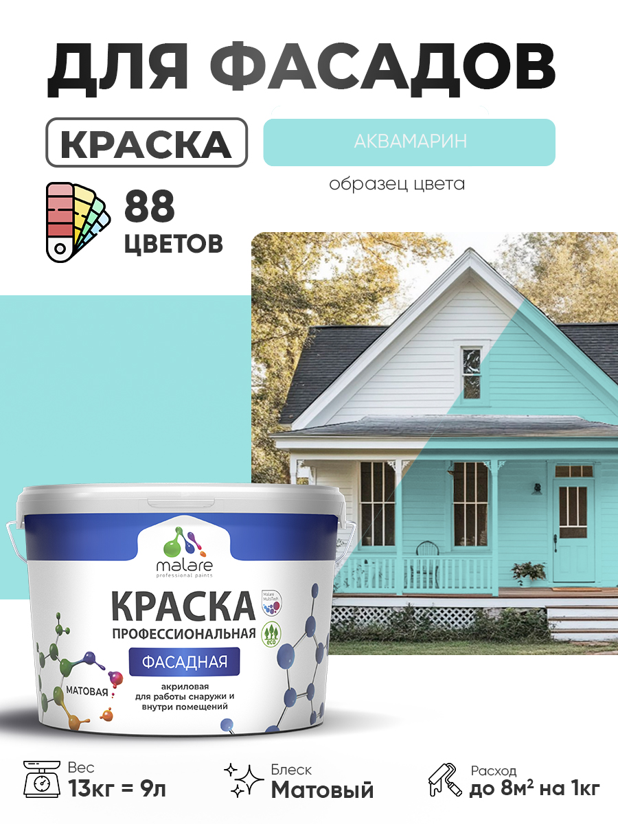 Акриловая фасадная профессиональная краска Malare