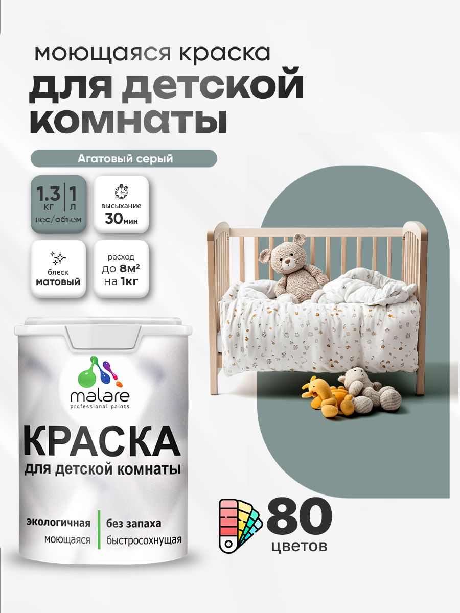 Акриловая краска для детской комнаты Malare