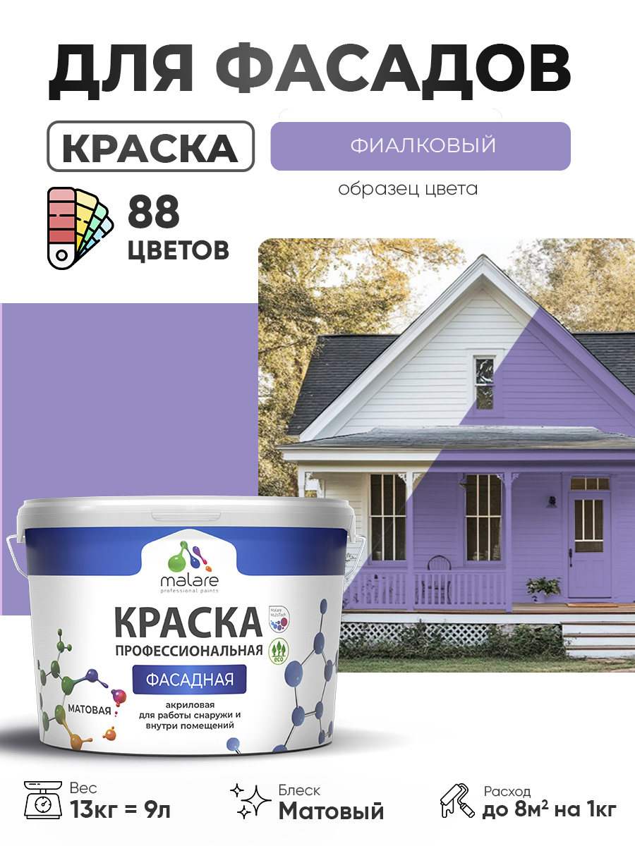 Акриловая фасадная профессиональная краска Malare