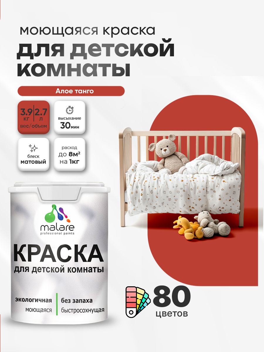 Акриловая краска для детской комнаты Malare
