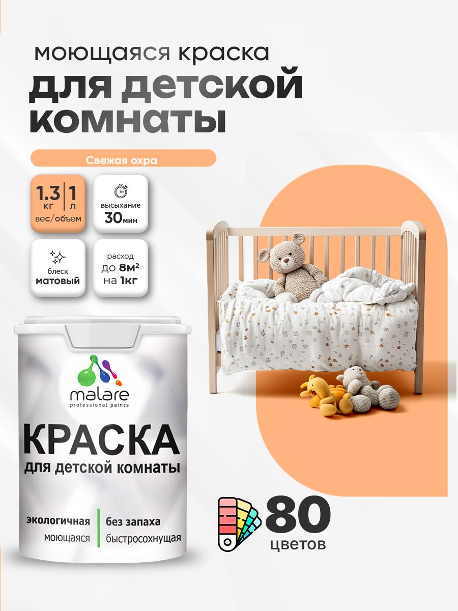 Акриловая краска для детской комнаты Malare
