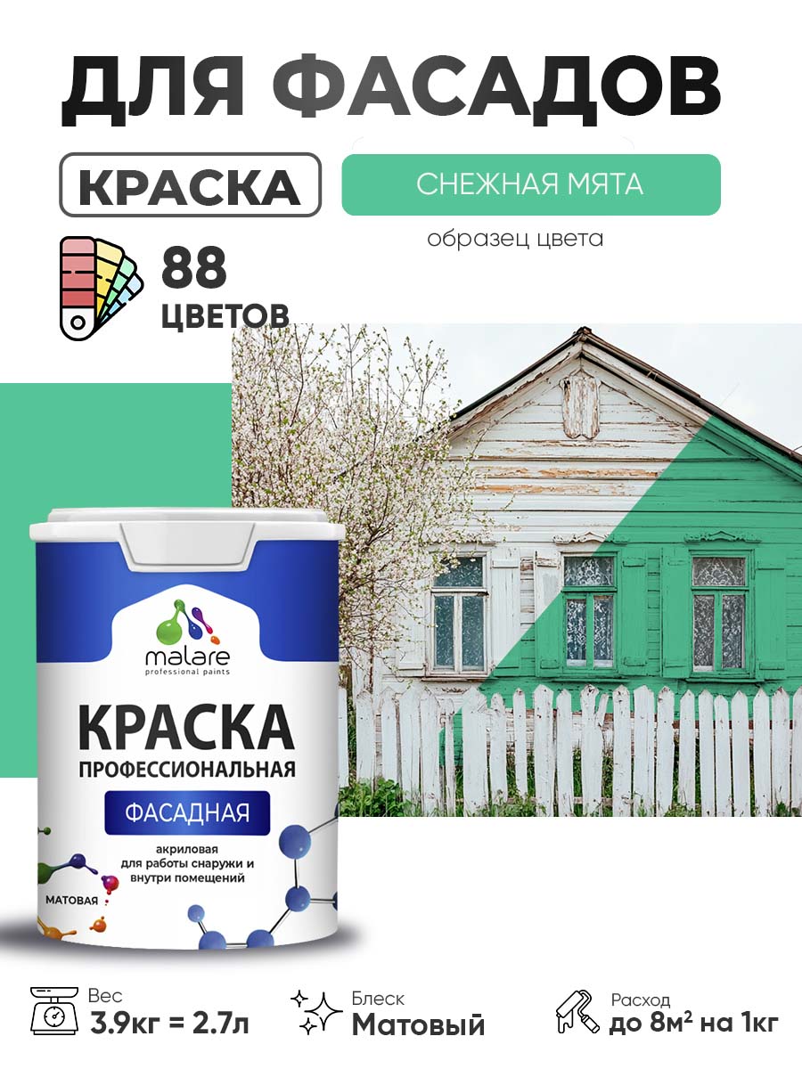 Акриловая фасадная профессиональная краска Malare